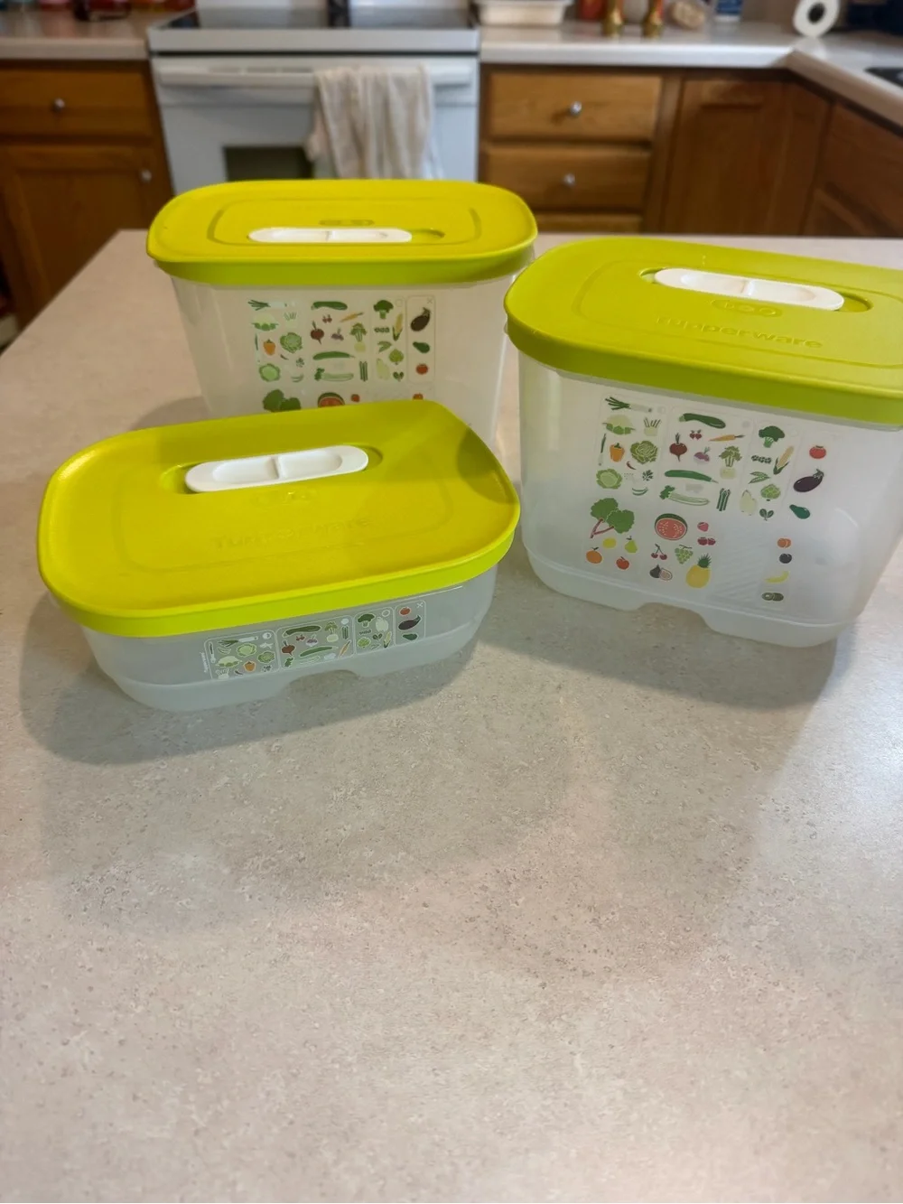 Tupperware Set of 3 Small Deep Fridgesmart Containers